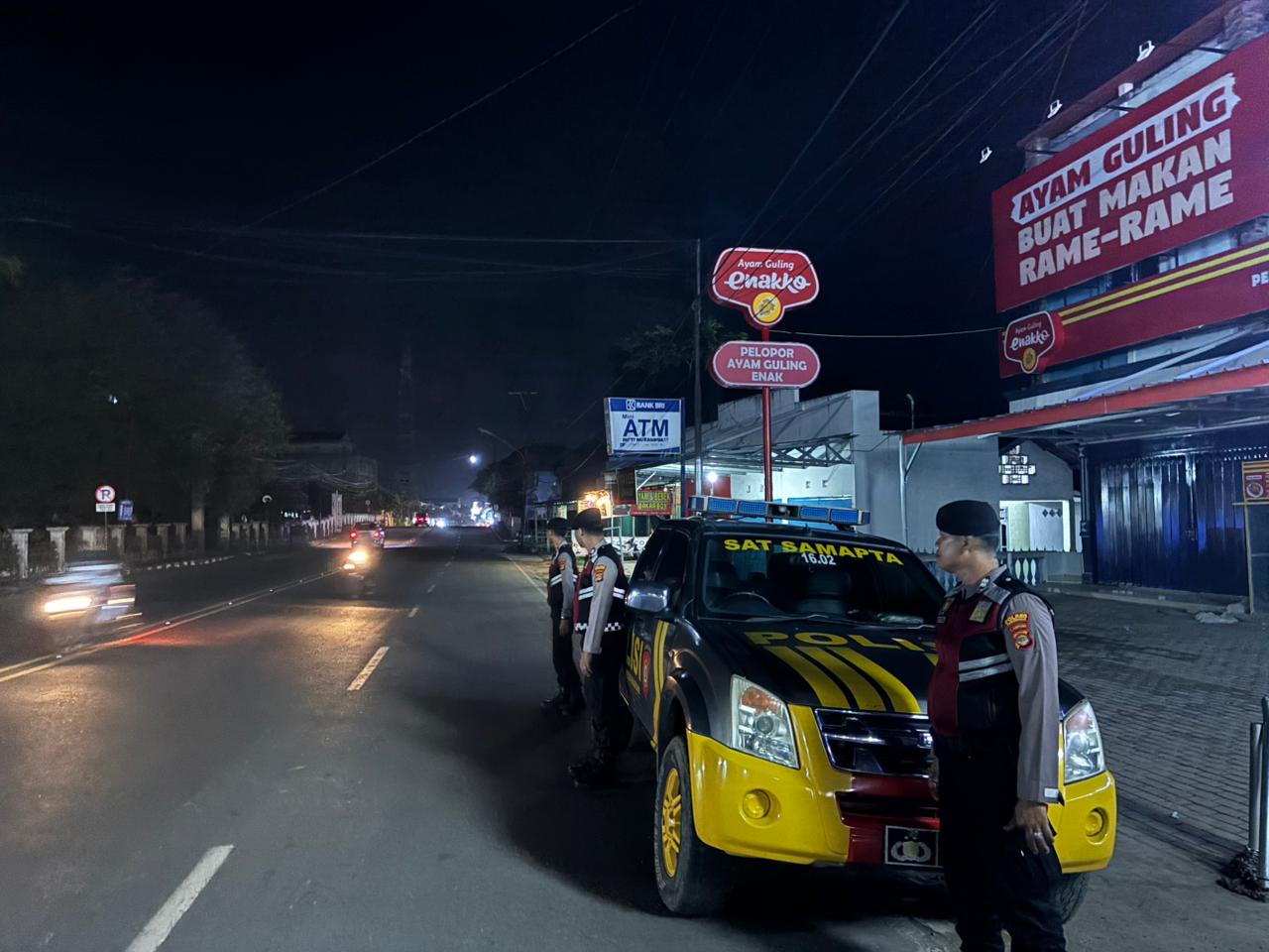 Sat Samapta Polres Pesawaran Intensifkan Patroli Malam di Titik Strategis