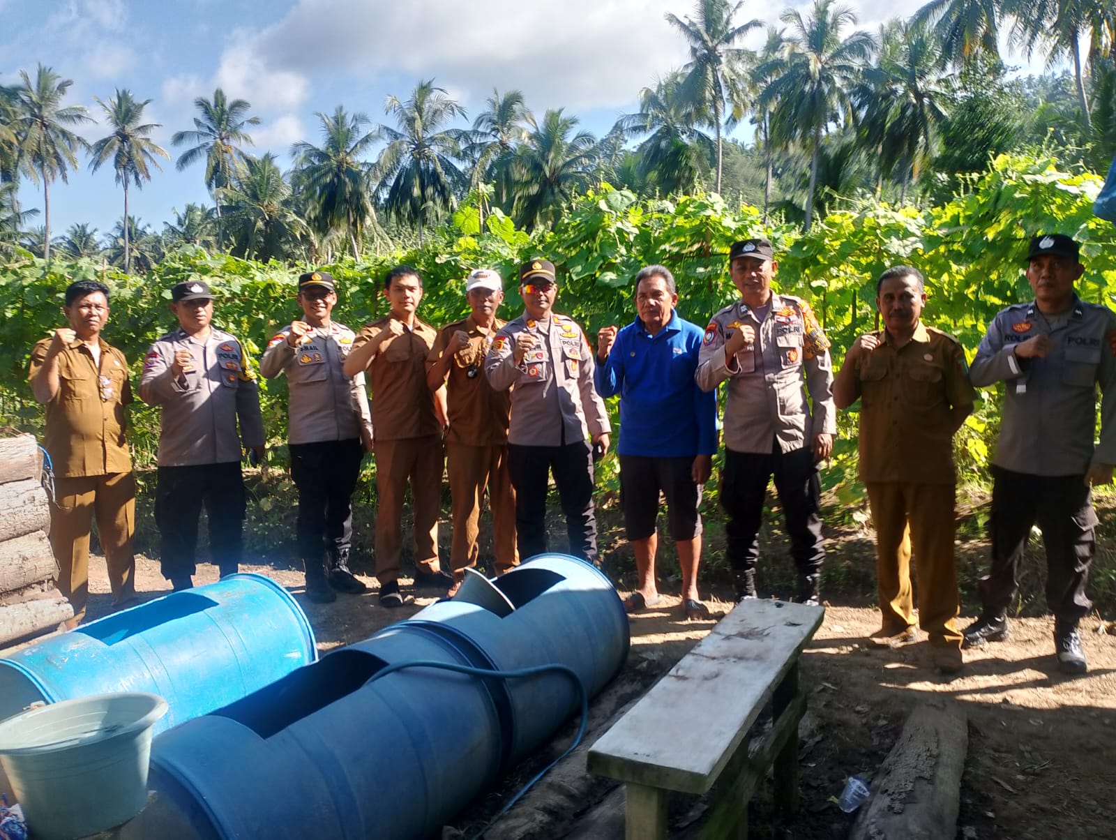 Polsek Padang Cermin Dorong Ketahanan Pangan Lewat Lomba Perkarangan Bergizi Tingkat Polres Pesawaran