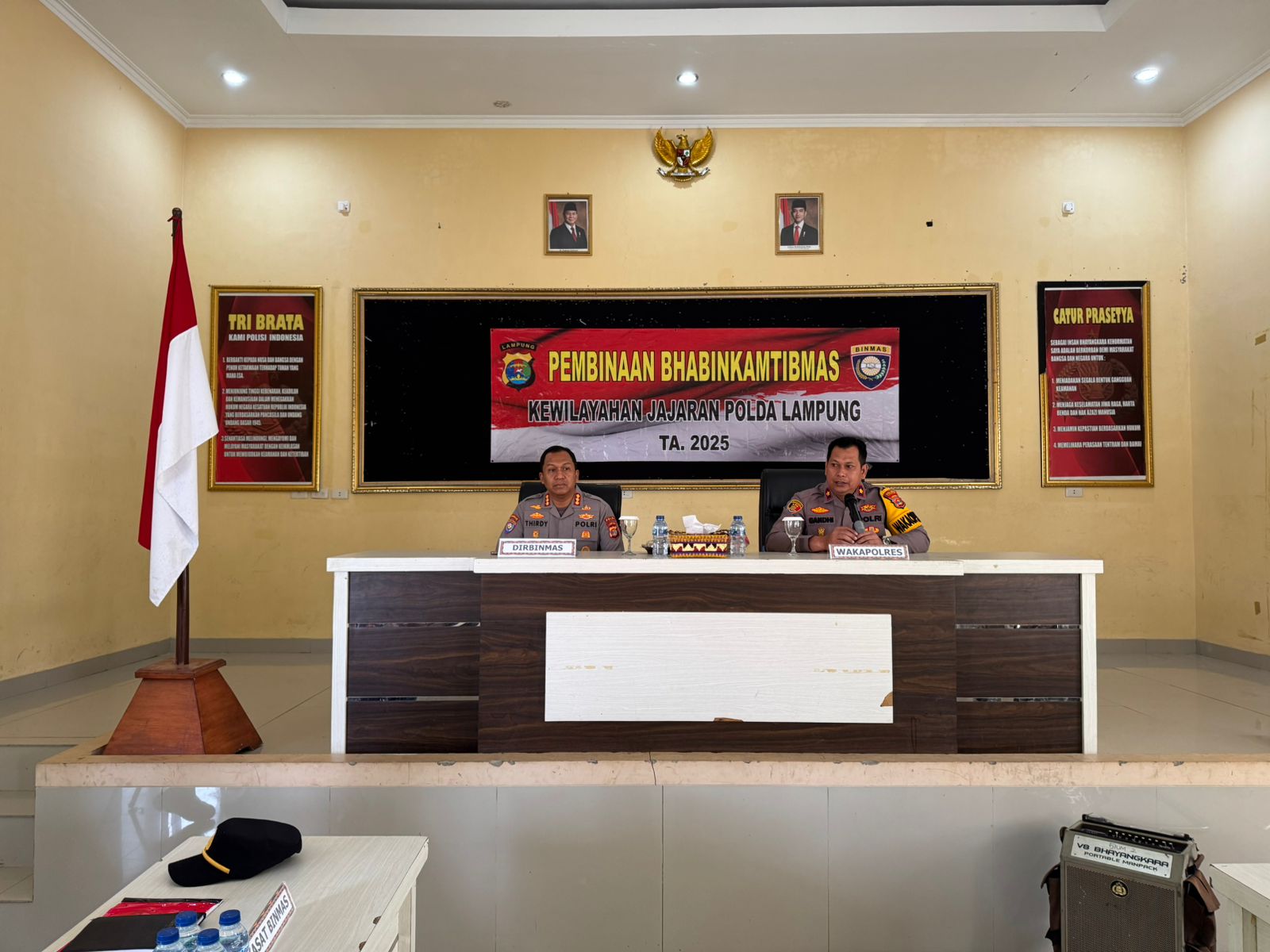 Polres Pesawaran Terima Kunjungan Dari Ditbinmas Polda Lampung Tekankan Bhabinkamtibmas Aktif di Masyarakat