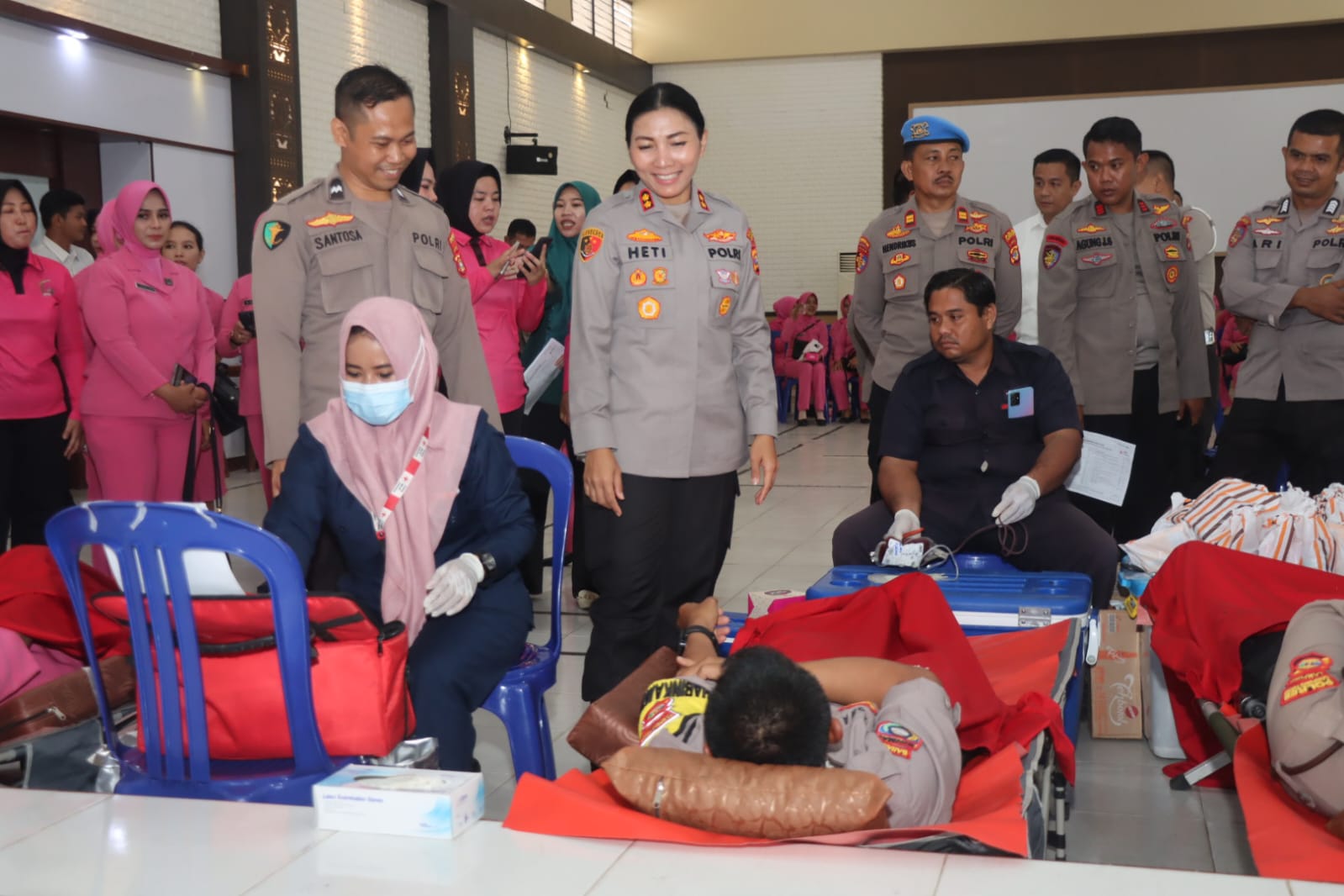 Polres Lampung Timur Gelar Bakti Kesehatan Donor Darah dalam Rangka Hari Bhayangkara ke-79