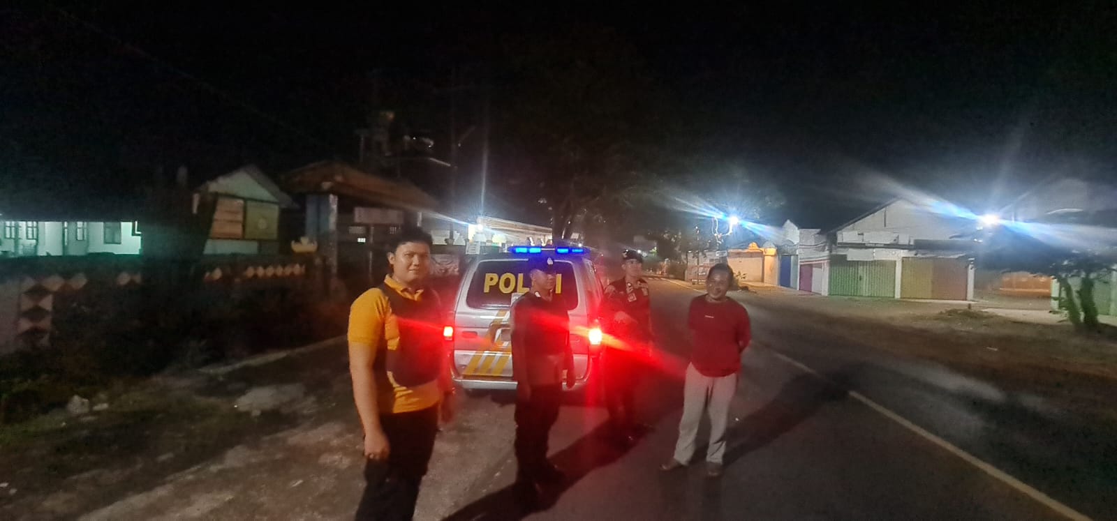 Polsek Tegineneng Bersama Sat Samapta Polres Pesawaran Gencarkan Patroli Presisi Malam Hari