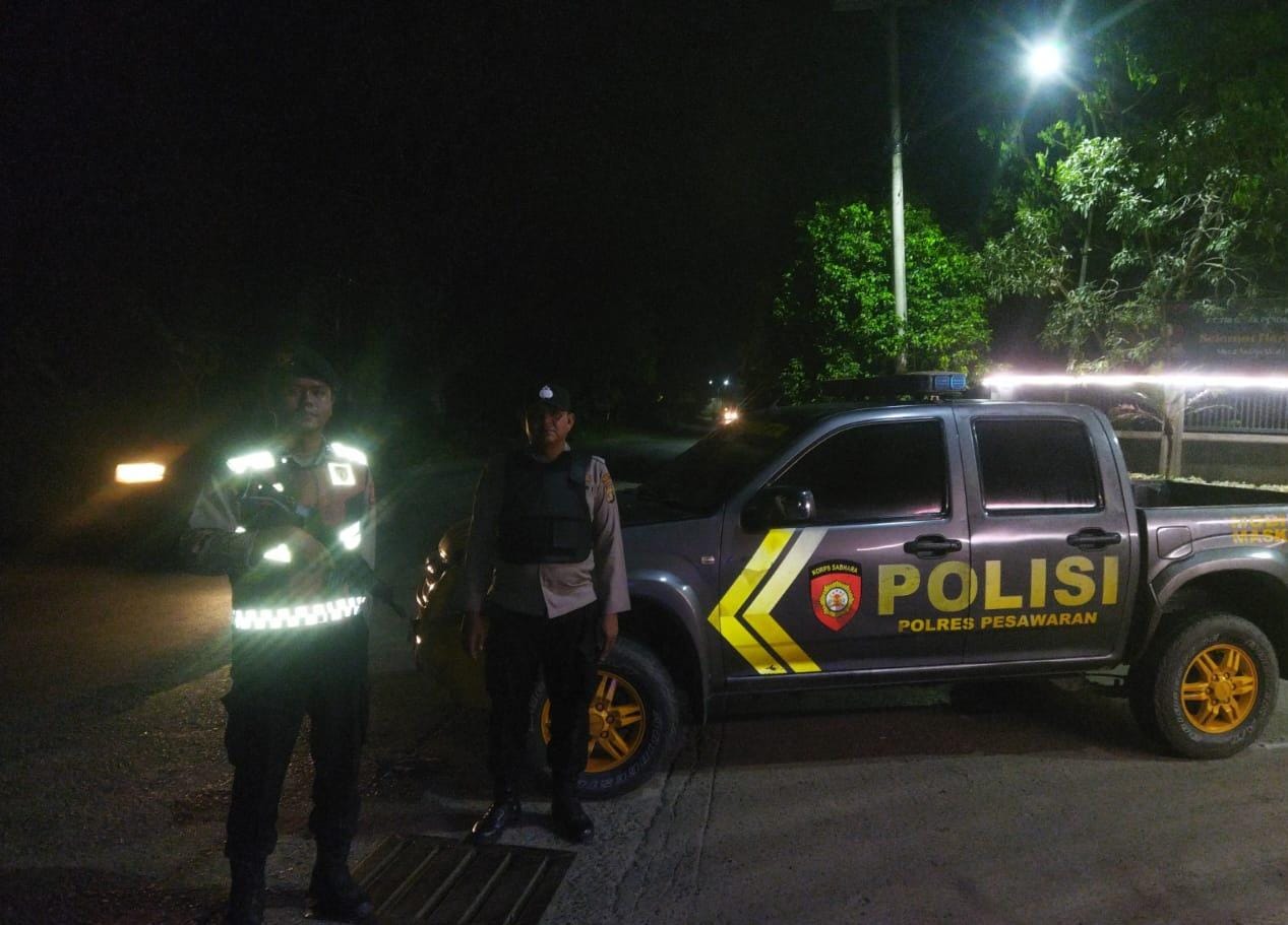 Polsek Tegineneng Bersama Samapta Polres Pesawaran Intensifkan Patroli Presisi Cegah C3 di Jalur Rawan