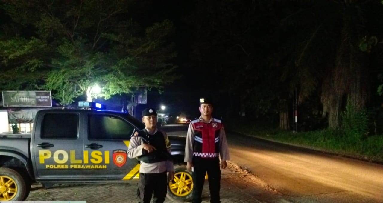 Patroli Gabungan Polsek Tegineneng dan Samapta Pastikan Keamanan Masyarakat di Malam Hari