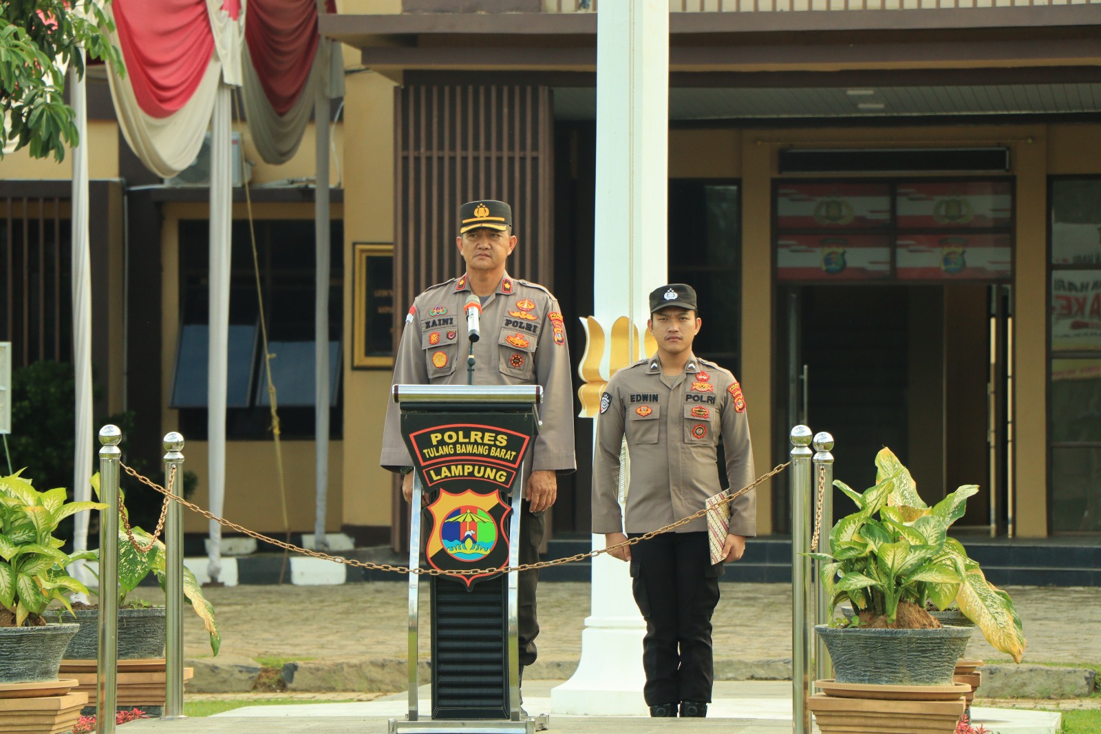Apel Pagi Personil Polres Tubaba Dipimpin Waka Polres Kompol Zaini Dahlan