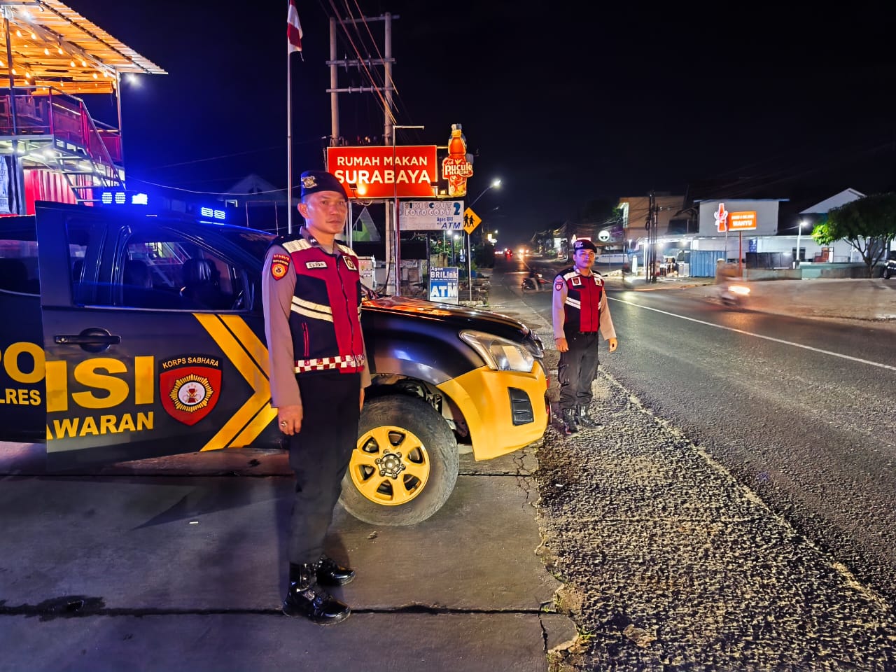 Pastikan Kamtibmas Kondusif, Samapta Polres Pesawaran Intensifkan Patroli Malam Hari