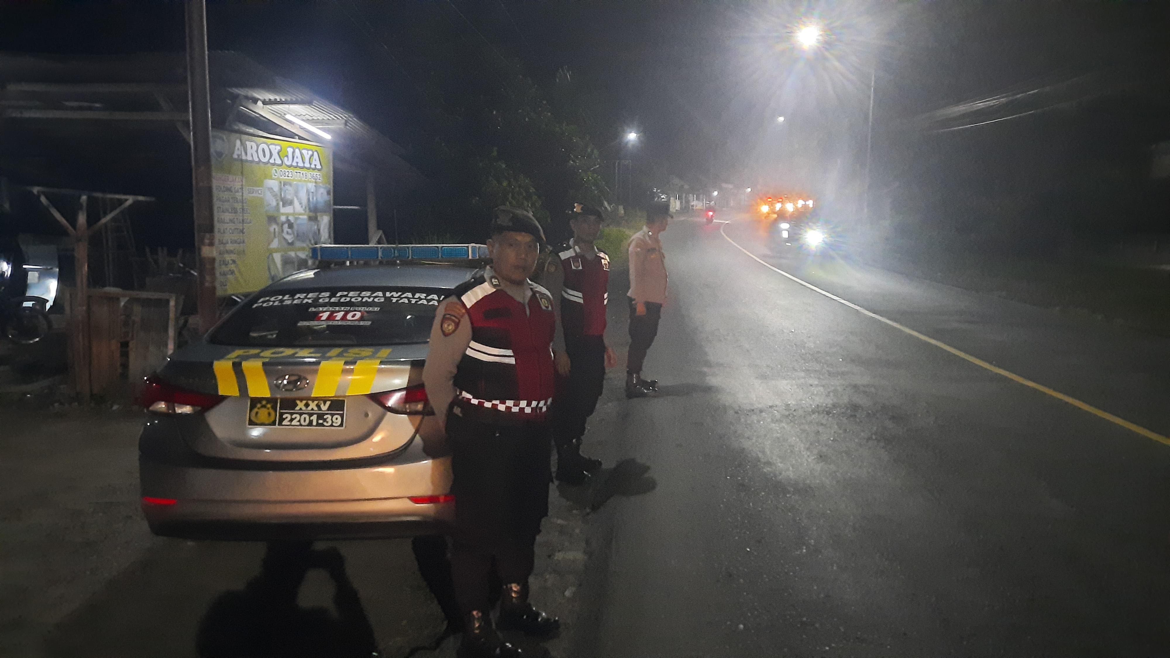 Patroli Dialogis Polsek Gedong Tataan, Wujudkan Keamanan Malam Hari di Wilayah Pesawaran