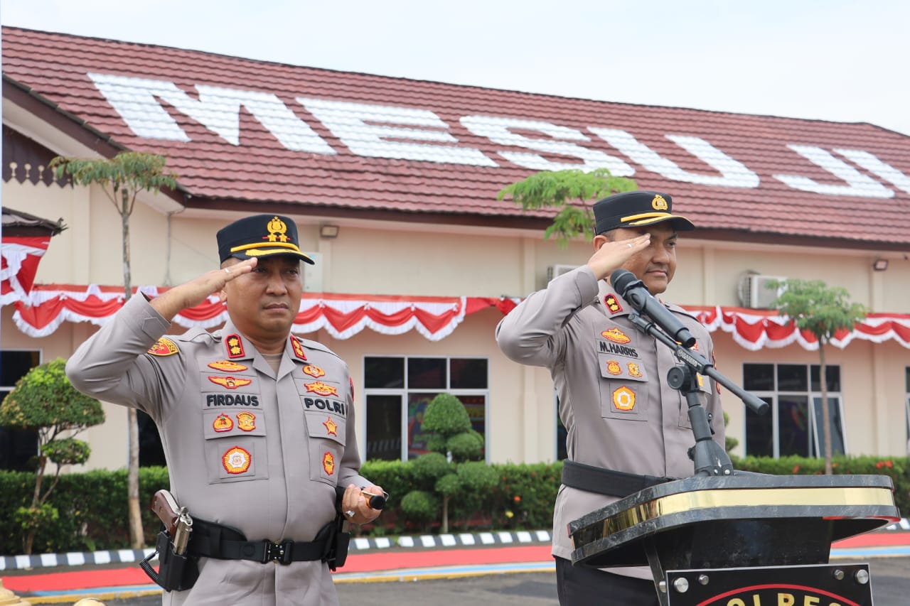 Polres Mesuji Acara Pisah Sambut Kapolres dari AKBP Muhammad Harris S.H, S.Ik, M.Ik, CPHR kepada AKBP Muhammad Firdaus S.Ik, M.H,