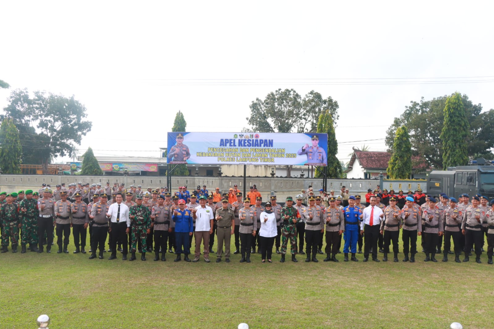 Kapolres Lamtim Pimpin Apel Siaga Karhutla 2025:  Zona Merah ada di TNWK