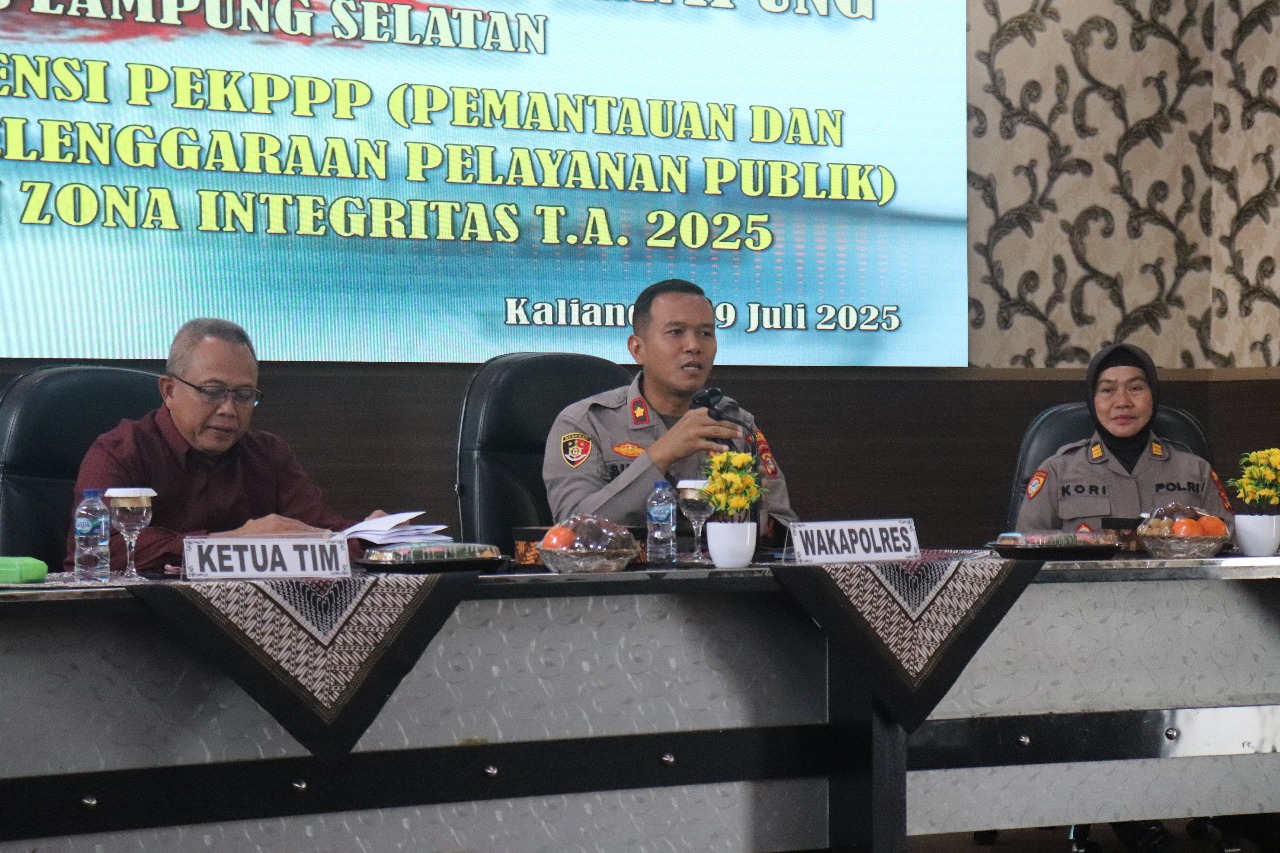 Dorong Zona Integritas, Polres Lampung Selatan Terima Asistensi PEKPPP dari Tim RBP Polda Lampung