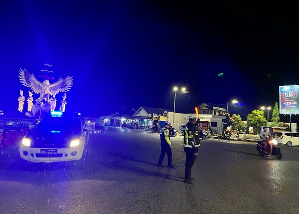 Sat Lantas Polres Pesawaran Intensifkan Patroli Malam dan Pengamanan Jalur Lintas Barat Antisipasi Kemacetan dan Gangguan Kamtibmas