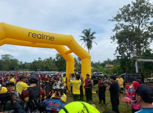 Polres Lampung Timur Amankan Kegiatan Gowes di Sukadana