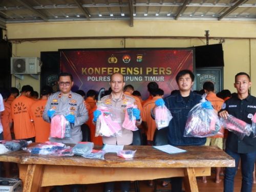 Polres Lamtim Gelar Konferensi Pers Hasil Ops Cempaka 2025