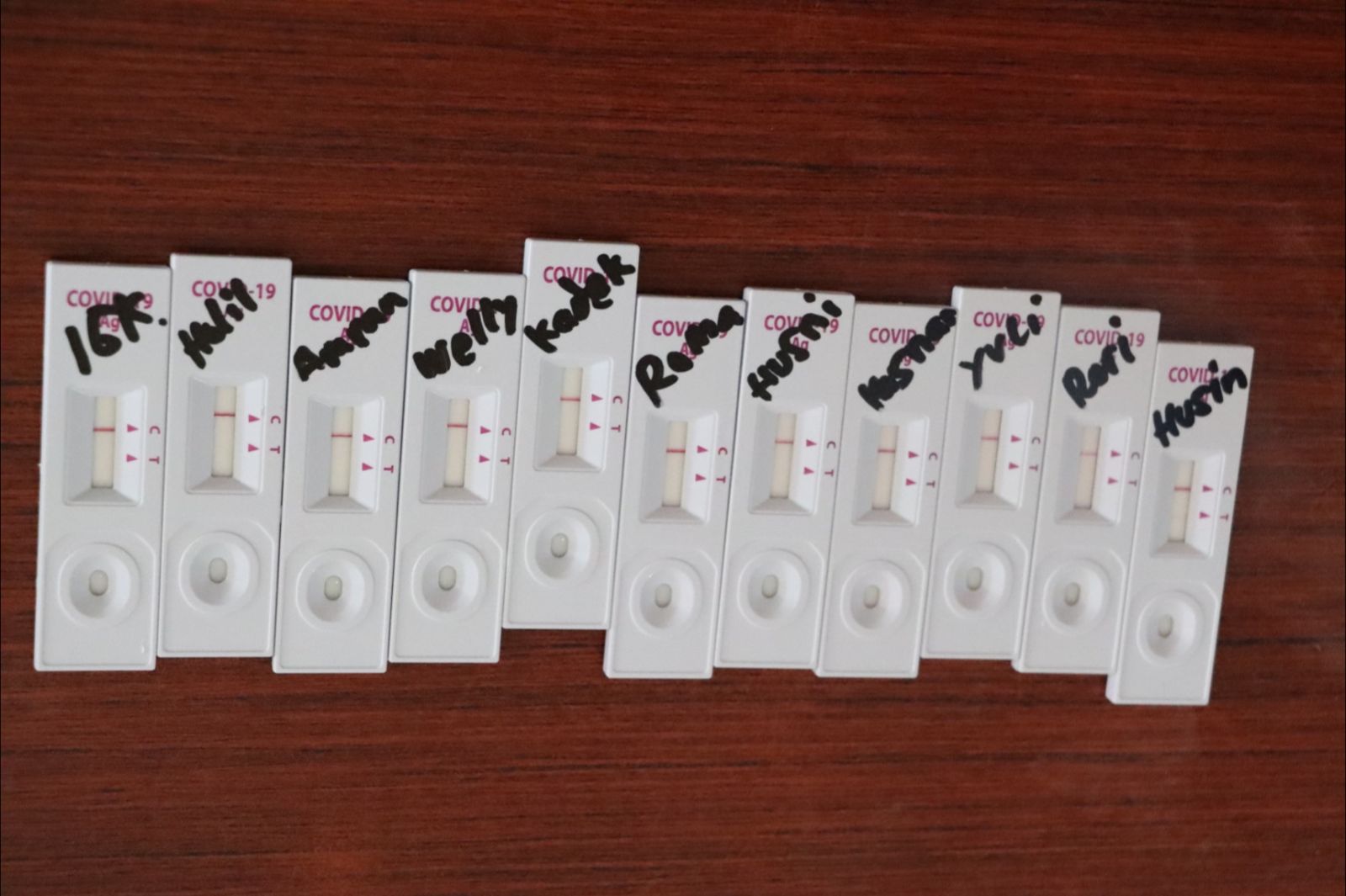 Cegah Penyebaran Covid-19, Kapolres Lamtim Beserta PJU Melaksanakan Tes Swab Antigen