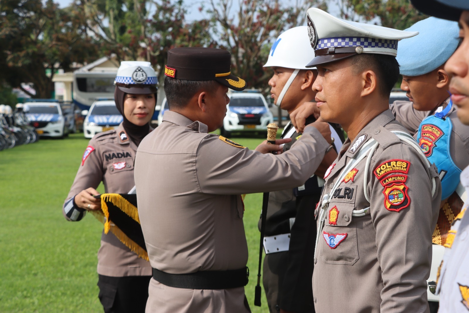 Kapolres Lampung Tengah Pimpin Apel Gelar Pasukan Operasi Keselamatan Krakatau 2024
