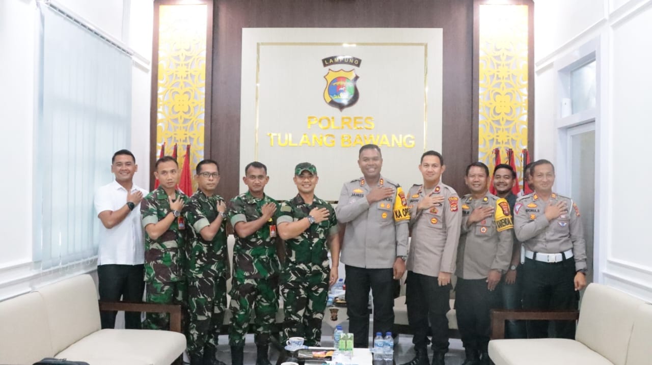 Kapolres Tulang Bawang Menerima Kunjungan Perdana Danlanud Pangeran M Bun Yamin