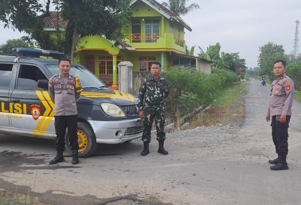 Antisipasi Kerawanan Kamtibmas, TNI-Polri Jajaran Polsek Rumbia Gelar Patroli Bersama