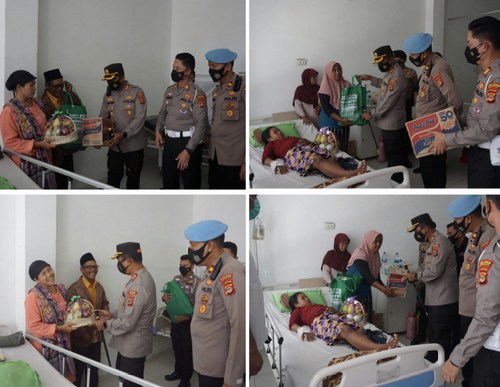 Wujud Kepedulian Polres Pesawaran, Kunjungi Korban Tersambar Petir
