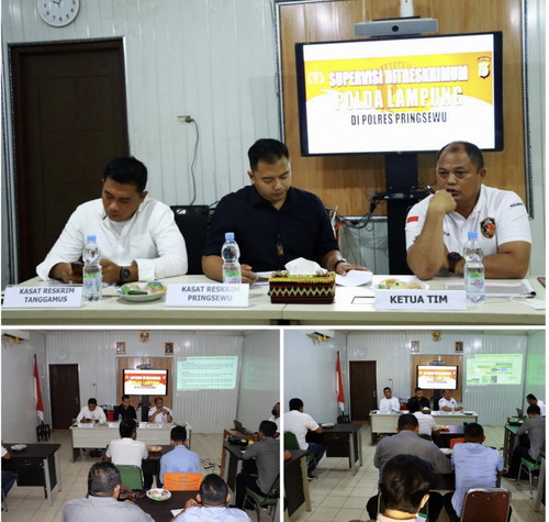 Tim Supervisi Ditreskrimum Polda Lampung Kunjungi Polres Pringsewu
