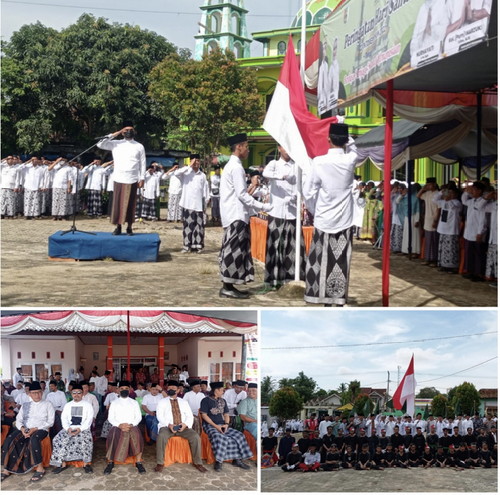 Kapolres Pesawaran Peringati Upacara Hari Santri Nasional di Ponpes Al-Hidayat Tegineneng