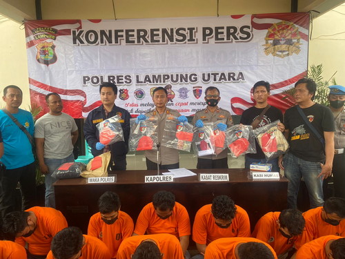 Gerak Cepat, Dua Minggu 22 Pelaku Kejahatan Diringkus Polres Lampung Utara