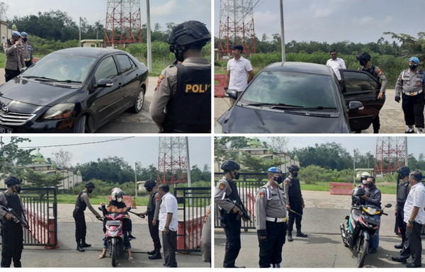 Polres Pesawaran langsung memperketat penjagaan dipintu masuk semua Mapolsek dan Mapolresnya.