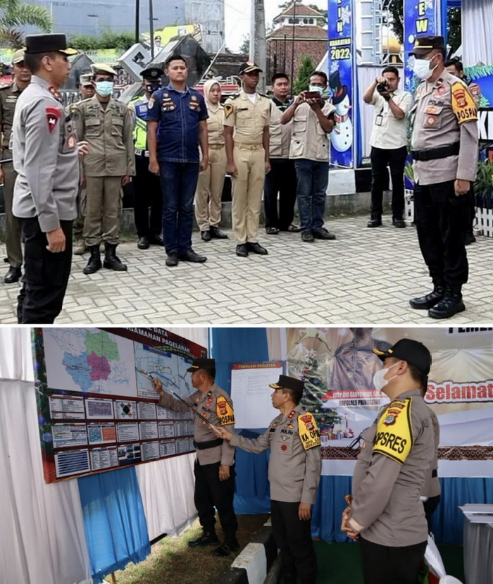 Kapolda Lampung Cek Pengamanan Nataru Di Pringsewu