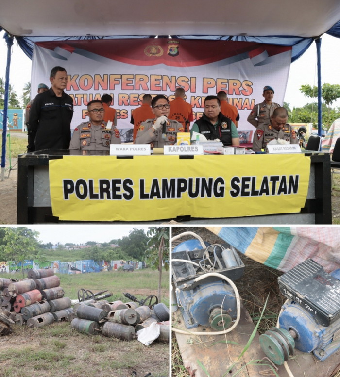 Tambang Emas Ilegal di Katibung Lampung Selatan, Digulung Polres Lampung Selatan
