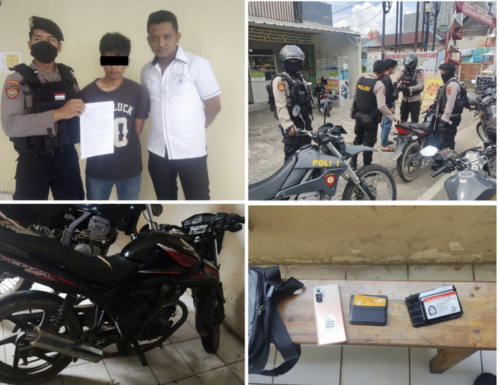 Dihentikan Karena Tidak Gunakan Plat Nomor, Tim Patroli Samapta Polresta Bandar Lampung Dapati Barang Hasil Curian