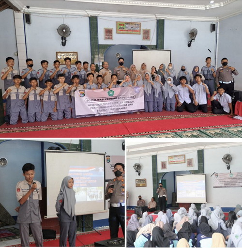 Cegah Kenakalan Remaja, Sat Lantas Polres Pesawaran Gelar Sosialisasi