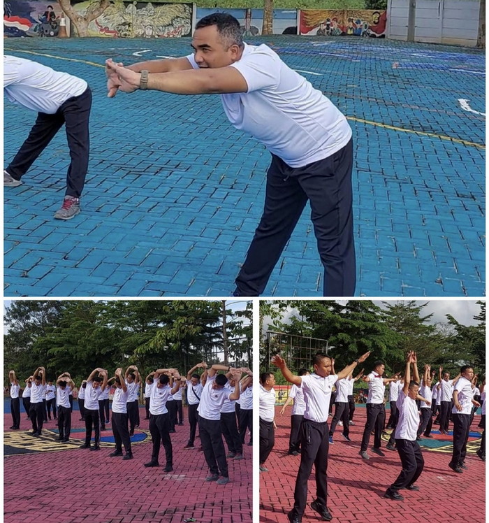 Jaga Kebugaran, Polres Pesawaran Adakan Olahraga Bersama