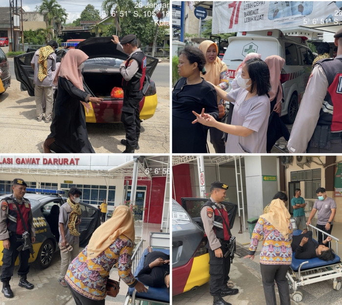 Aksi Heroik, Patroli Sat Samapta Polres Metro Bantu Antar Warga Yang Hendak Melahirkan