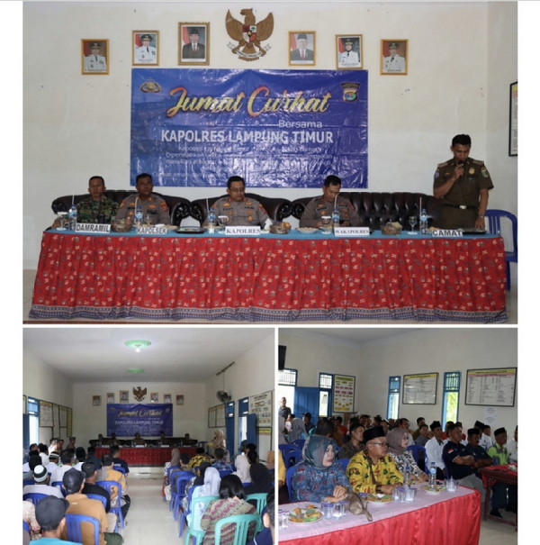 Melalui Kegiatan Jum'at Curhat, Kapolres Lamtim Dengarkan Keluhan Masyarakat  Margatiga