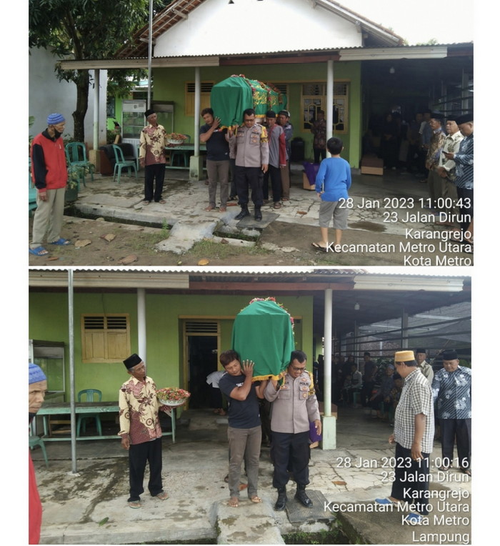 Bhabinkamtibmas Takziah Warga Yang Meninggal Dunia, Sebagai Wujud Kedekatan Dengan Warga