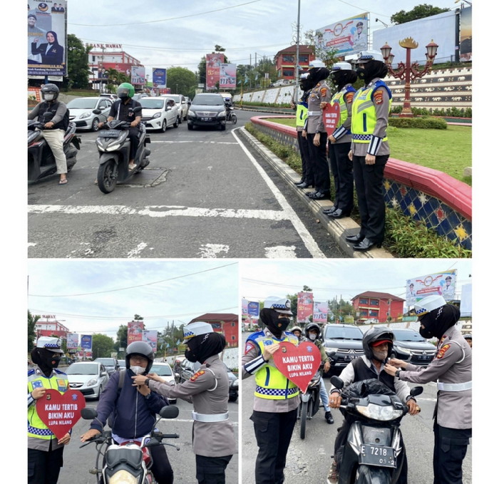 Tingkatkan Budaya Tertib Berlalu Lintas, Patroli Muli Sat Lantas Polresta Bandar Lampung Edukasi Pengguna Jalan