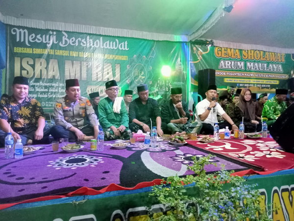 Kapolsek Mesuji Timur menghadiri acara Peringatan Isra Mi'raj Nabi Muhammad SAW