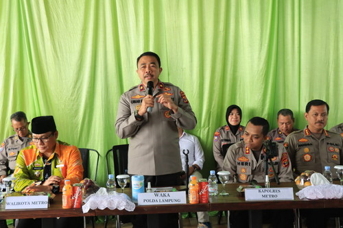 Kapolres Metro Dampingi Wakapolda Lampung, Dengar Keluhan Masyarakat Kota Metro