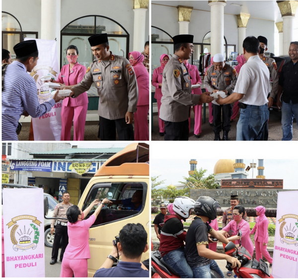 Jumat Berkah, Kapolres Pesawaran Bagikan Makan Siang