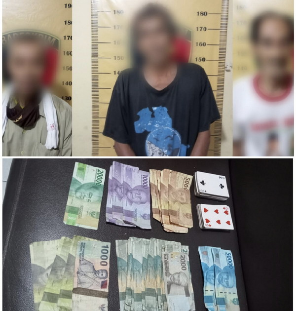 Aduan Ke 110, Polsek Teluk Betung Selatan Tangkap 3 Pelaku Judi Kartu Remi