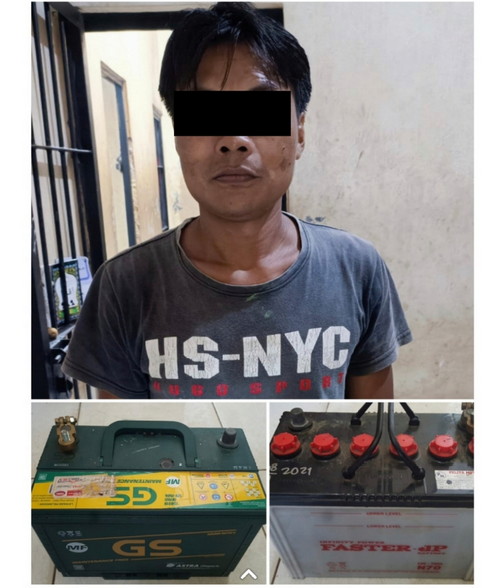 Pencuri Accu di Negeri Katon Pesawaran Diamankan, Polisi Buru DPO