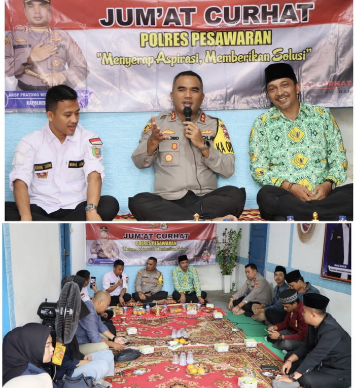 Kapolres Pesawaran Adakan Jumat Curhat di Markas Karang Taruna Kab. Pesawaran
