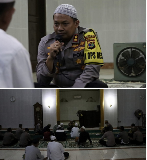 Pererat Silaturahmi, Kapolres Lamtim Bersama PJU Melaksanakan Solat Subuh Berjamaah Bersama Warga