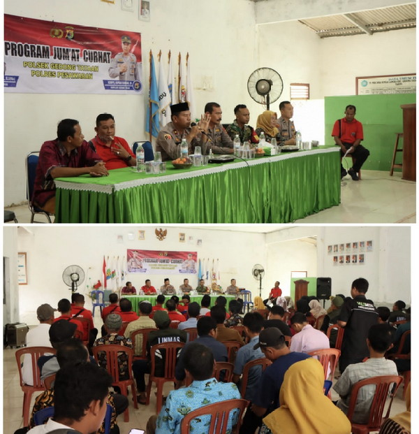 Jumat Curhat Polsek Gedong Tataan Polres Pesawaran Tingkatkan Keamanan Dan Poskamling