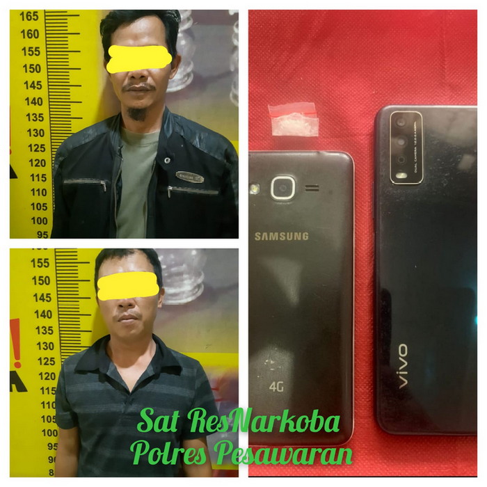 Sat Res Narkoba Polres Pesawaran Berhasil Tangkap 2 Orang Tersangka Lahgun Narkoba