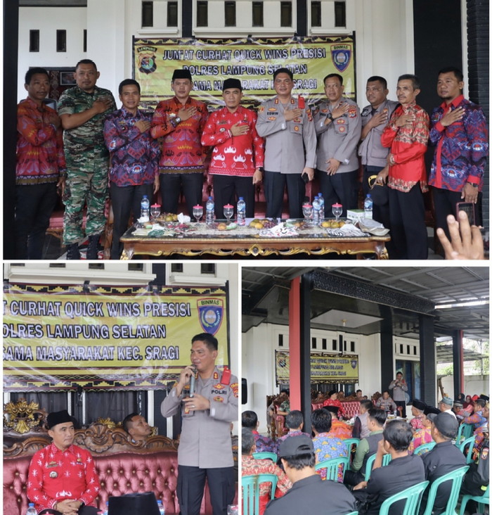 Kapolres Lamsel gelar Jum’at Curhat Mengaktifkan Kembali Pos Polisi Menjelang Bulan Ramadhan