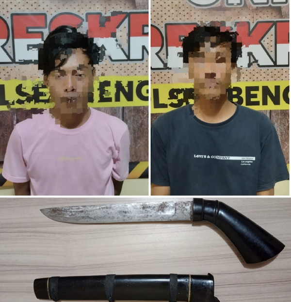2 preman yang kroyok bhabinkamtibmas akhirnya di tahan polisi
