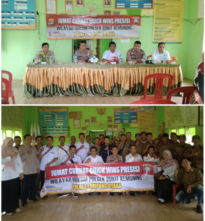 Serap Aspirasi Masyarakat, Jajaran Polres Lampung Utara Gelar Jumat Curhat Ke Pelosok Desa