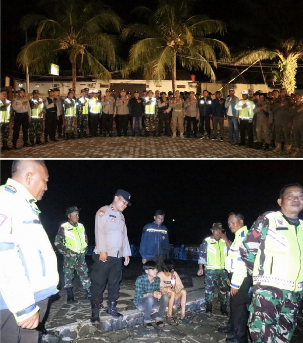 Menjelang bulan suci Ramadhan, Polres pesisir Barat lakukan Patroli gabungan bersama TNI dan Pol PP