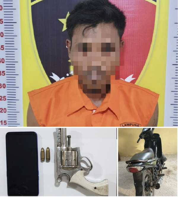 Setelah 6 Bulan DPO, Pelaku Di Bekuk  Polisi Dengan Senjata Api Rakitan.