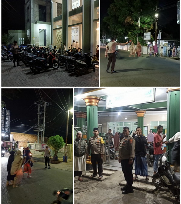 Berikan Keamanan dan Kenyamanan Saat Sholat Tarawih, Polresta Bandar Lampung Amankan Sejumlah Masjid