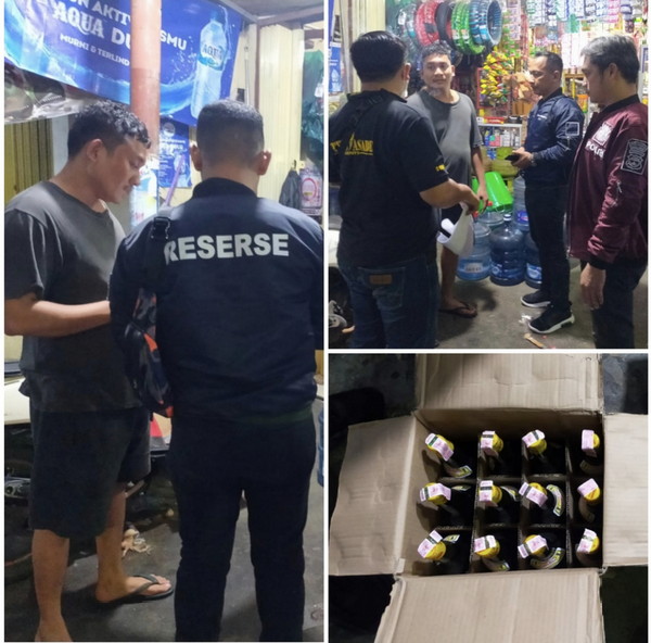 Kerap Picu Kriminalitas, Polsek Kedaton Lakukan Razia Minuman Keras Di Sejumlah Warung Klontongan